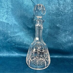 Atlantis Crystal Whisky Wine Decanter with Faceted Round Ball Stopper Barware